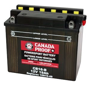 Canada Proof CB16-B Flooded powersports battery