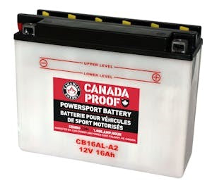 Canada Proof CB16AL-A2 Flooded powersports battery