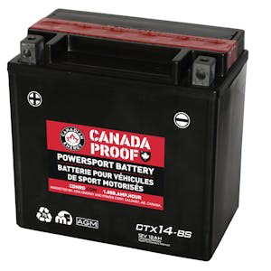 Canada Proof CTX14H-BSAGM AGM powersports battery