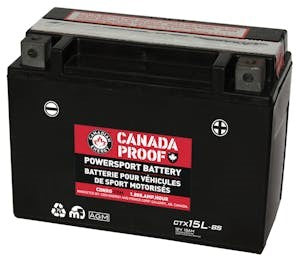 Canada Proof CTX15L-BS AGM powersports battery