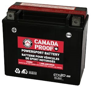 Canada Proof CTX20-BSAGM AGM powersports battery