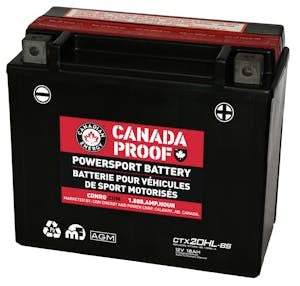 Canada Proof CTX20HL-BSAGM AGM powersports battery