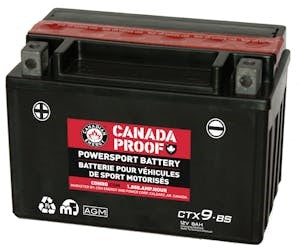 Canada Proof CTX9-BSAGM AGM powersports battery