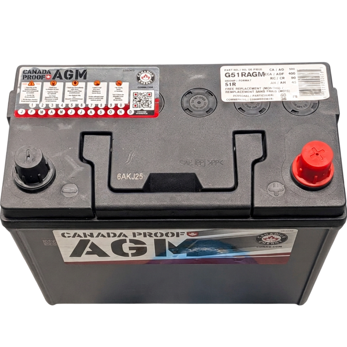 Group 51R AGM Battery - 500 CCA | DIY-G51RAGM